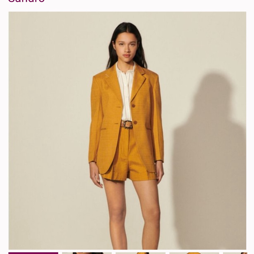 Sandro Brenda tweed oversized blazer